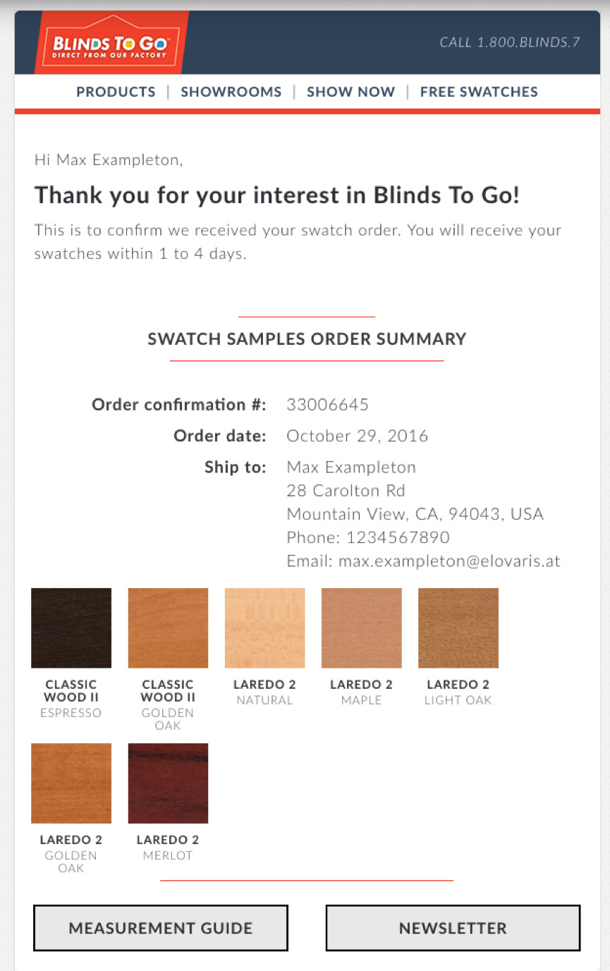 Swatch Emails
