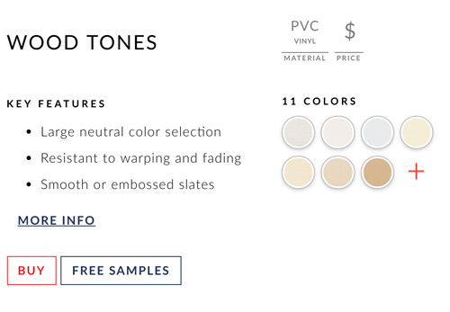 Swatches on product pages.
