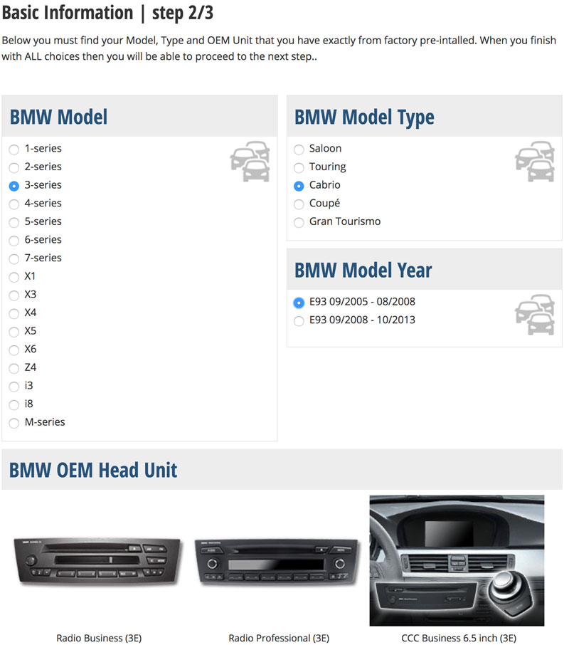 Car selection