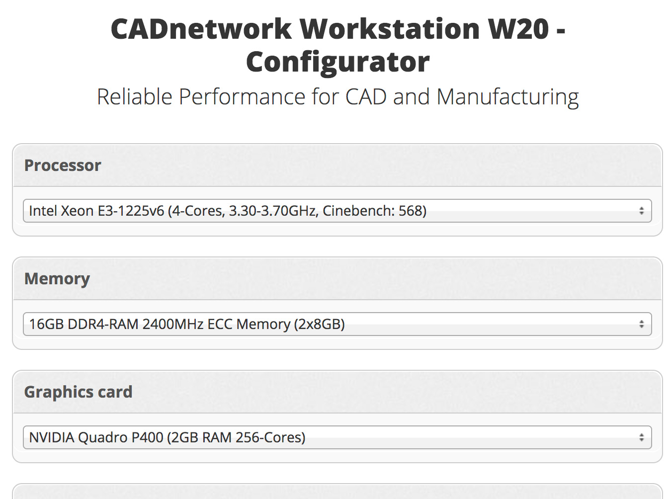 CADnetwork configurator